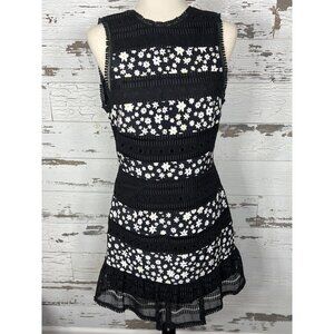 N/NICHOLAS Daisy Lace Silk Sleeveless Dress Black Sz 6 US NWOT